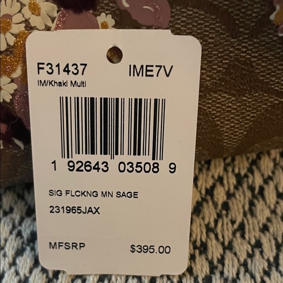Coach Brown Crossbody Bag with Floral Design measurements in photos - Picture 3 of 13